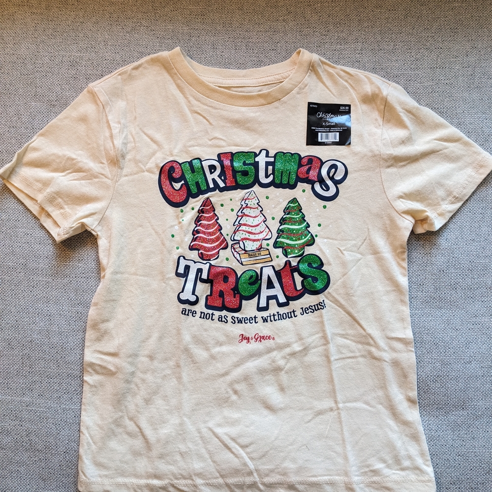 Grace Kids Christmas Treats Tee - Cream